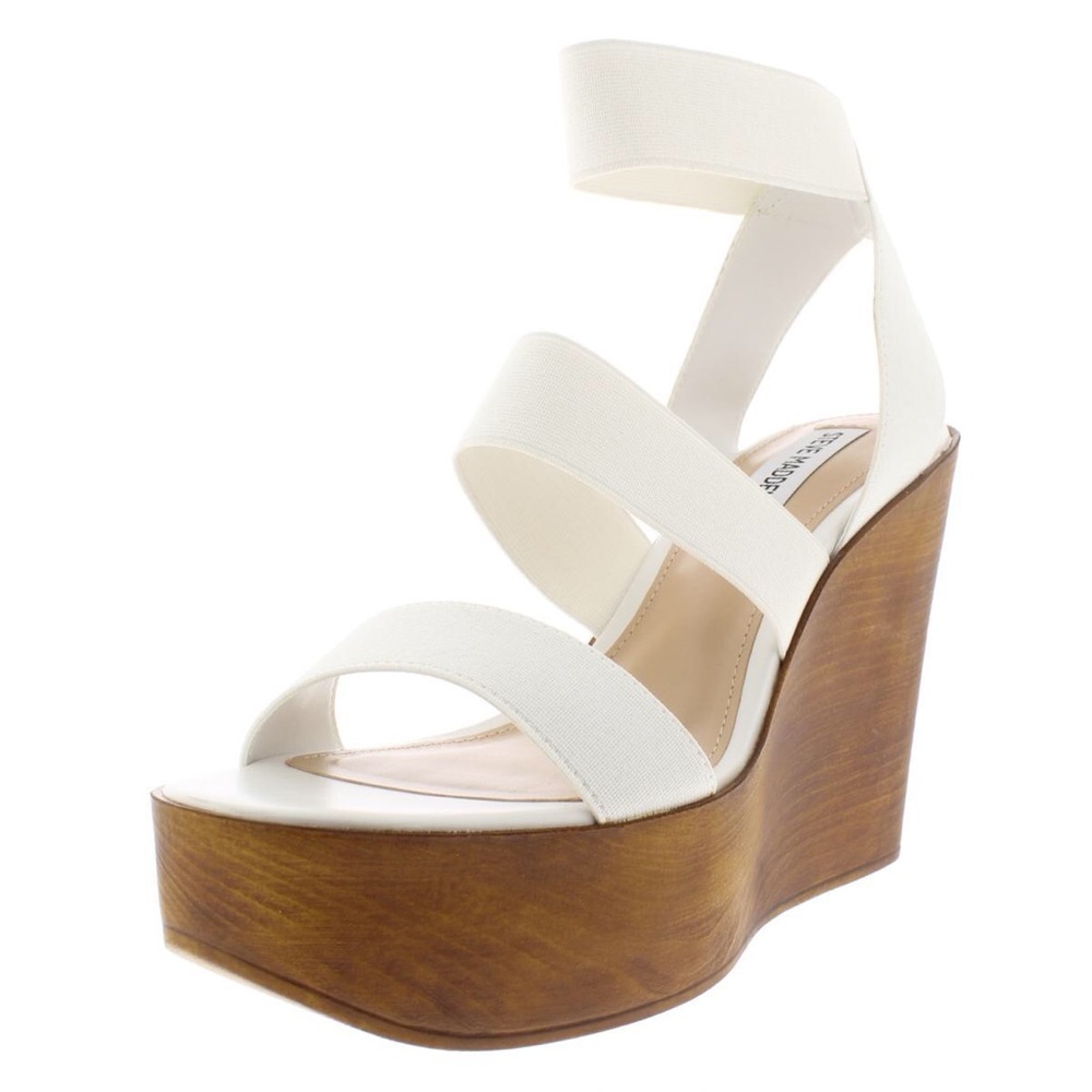 Womens Blondy Platform Wood Wedge Sandals